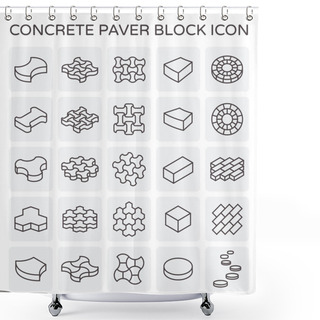 Personality  Paver Block Icon Shower Curtains