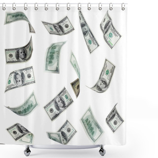 Personality  Flying Dollars Shower Curtains