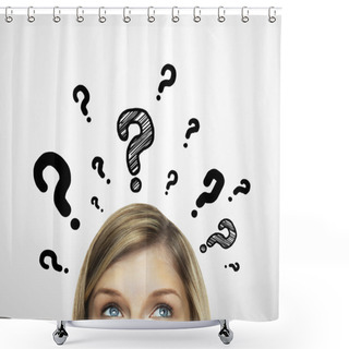 Personality  Thinking Women Shower Curtains