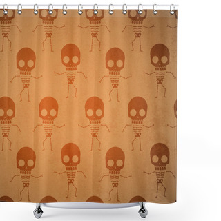 Personality  Vector Background With Skeletons. Shower Curtains