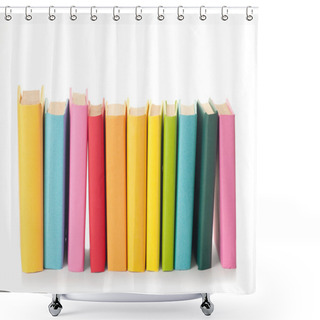 Personality  Stack Of Colorful Books Shower Curtains