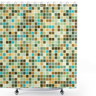 Personality  Mosaic Tiles Texture Background Shower Curtains