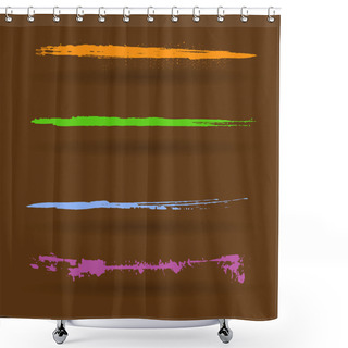 Personality  Vintage Colorful Strokes Shower Curtains