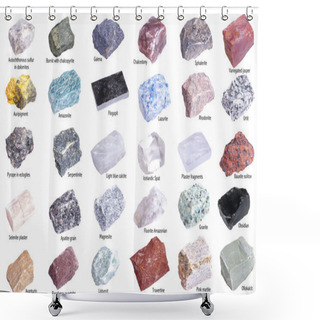 Personality  Minerals Isolated Shower Curtains