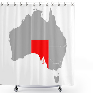 Personality  Map Of South Australia In Australia Shower Curtains