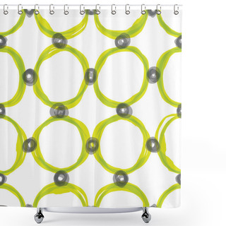 Personality  Watercolor Sloppy Circles Seamless Pattern Shower Curtains