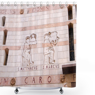 Personality  Evangelists Saint Mark And Saint Matthew, Basilica Of The Annunciation In Nazareth, Israel Shower Curtains