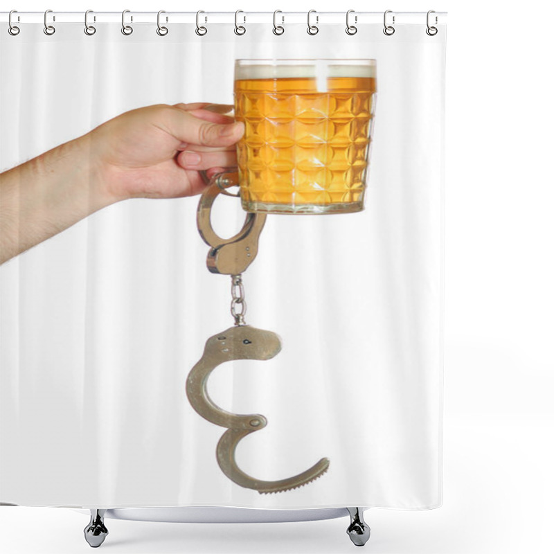 Personality  A Mug And Beer  Shower Curtains