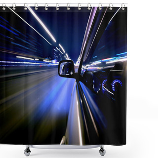 Personality  Night Car Drive Shower Curtains