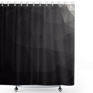 Personality  Abstract Black Background With Triangles Shower Curtains
