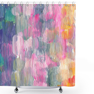 Personality  Abstract Textured Acrylic And Watercolor Hand Painted Background Shower Curtains