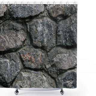 Personality  Full Frame Image Of Stone Wall Background Shower Curtains