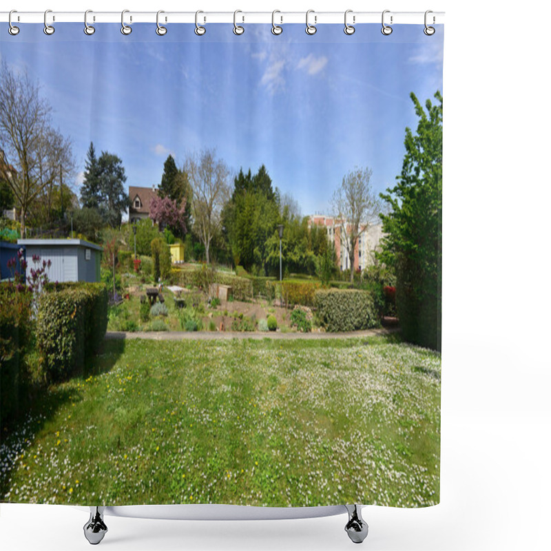 Personality  Verneuil Sur Seine, France - Mai 2 2016 : The Allotment Garden Shower Curtains