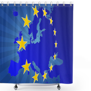 Personality  Europe Stars Shower Curtains