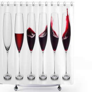 Personality  Red Wine Splash Collection Shower Curtains