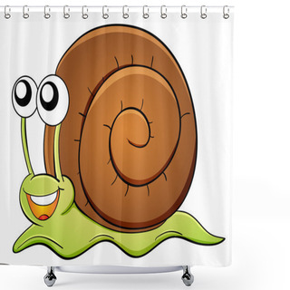 Personality  Snail Shower Curtains