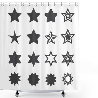 Personality  Star Icon Shower Curtains