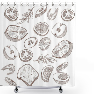 Personality  Foodstuffs Shower Curtains