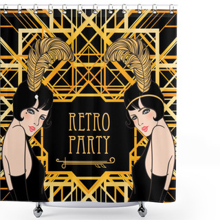 Personality  Flapper Girl Shower Curtains