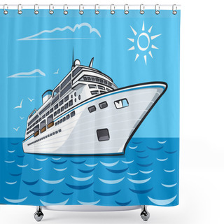 Personality  Luxury Cruise Liner Shower Curtains