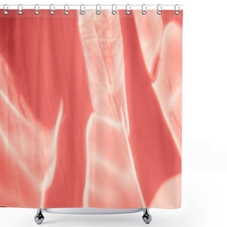 Personality  Coral Colored Abstract Background With Light And Shadows Caustic Shower Curtains