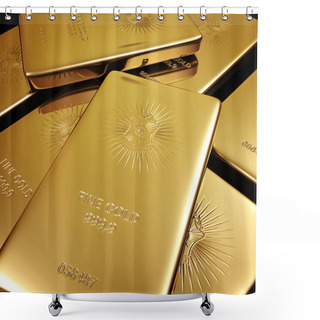 Personality  Goldbarren Gold Bar Shower Curtains