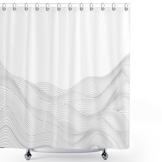 Personality  Sea Wave Japanese Pattern Summer Visit  Shower Curtains