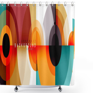 Personality  Abstract Background Circle Design Shower Curtains