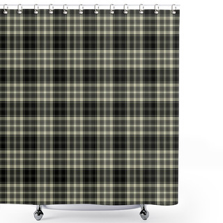 Personality  Seamless Neutral Grey Plaid Pattern Shower Curtains