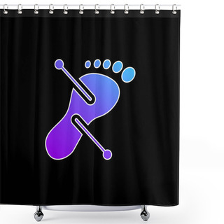 Personality  Acupuncture Blue Gradient Vector Icon Shower Curtains