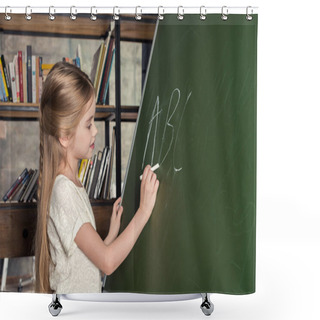 Personality  Girl Writing On Chalkboard  Shower Curtains