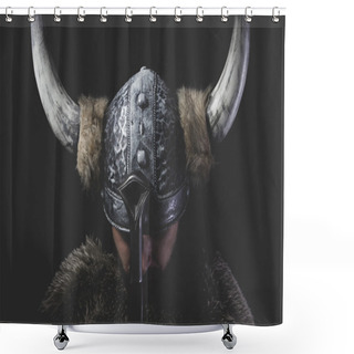 Personality  Viking Warrior With Helmet Shower Curtains