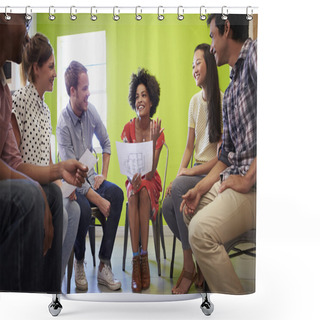 Personality  Designers Meeting To Discuss New Ideas Shower Curtains