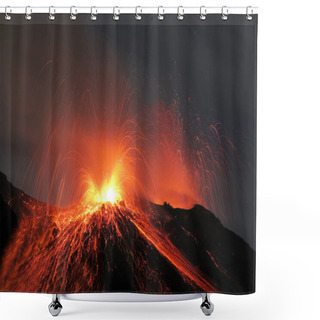 Personality  Strombolian Eruption Volcano Shower Curtains