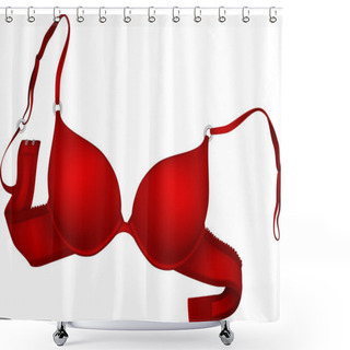 Personality  Vector Red Bra Shower Curtains