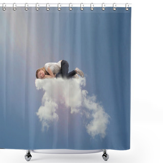 Personality  Sleeping On A Cloud Shower Curtains