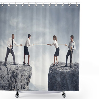 Personality  Team And Business Competition Shower Curtains