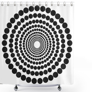 Personality  Radial Geometric Element Series Shower Curtains