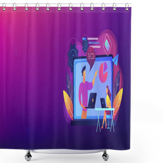 Personality  Online Webinar Header Banner. Shower Curtains