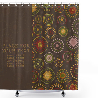 Personality  Card With Abstract Circles Shower Curtains