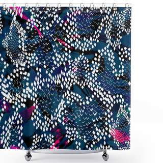 Personality  Snake Seamless Pattern. Shower Curtains