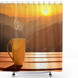 Personality  Cup Of Coffee Shower Curtains