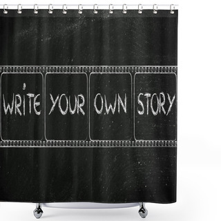 Personality  Filmstrip, Write Your Own Story Shower Curtains