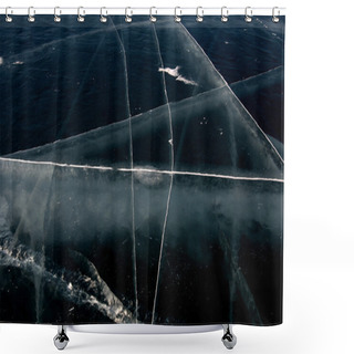 Personality  Ice On The Surface Of Lake Baikal. Shower Curtains