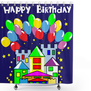 Personality  Birthday Card Shower Curtains