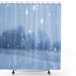 Personality  Snowy Background Shower Curtains
