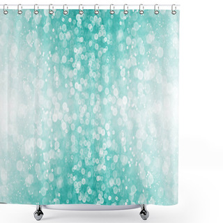Personality  Teal And Turquoise Christmas Party Invite Background Shower Curtains