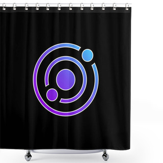 Personality  Astronomy Blue Gradient Vector Icon Shower Curtains