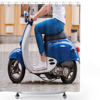 Personality  Riding Along Street. Shower Curtains