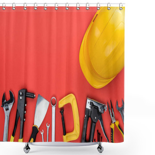 Personality  Reparement Tools And Hard Hat Shower Curtains